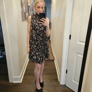 Just Taylor Mock Neck Sleeveless Ruffled Dress - Size 6